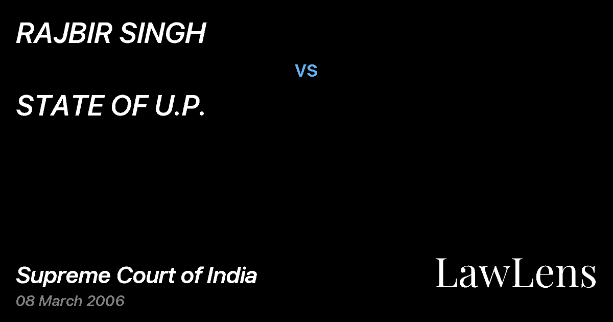 Preview image for RAJBIR SINGH vs. STATE OF U.P.