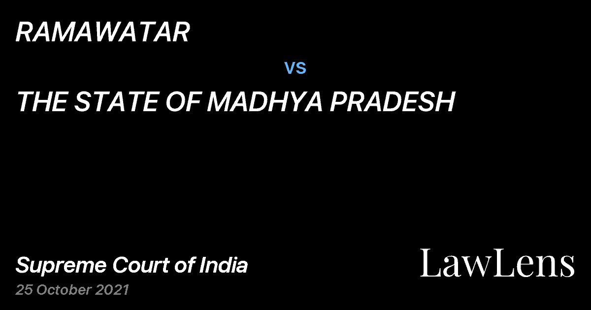Preview image for RAMAWATAR vs. THE STATE OF MADHYA PRADESH