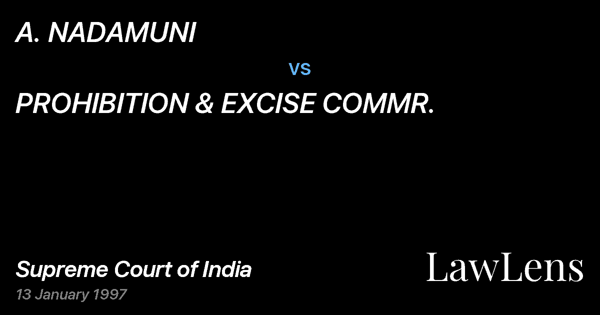 Preview image for A. NADAMUNI vs. PROHIBITION & EXCISE COMMR.