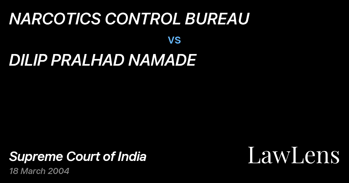 Preview image for NARCOTICS CONTROL BUREAU vs. DILIP PRALHAD NAMADE