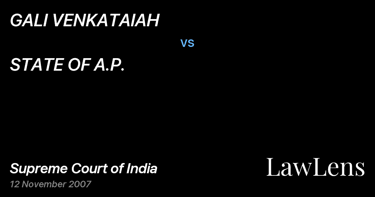Preview image for GALI VENKATAIAH vs. STATE OF A.P.