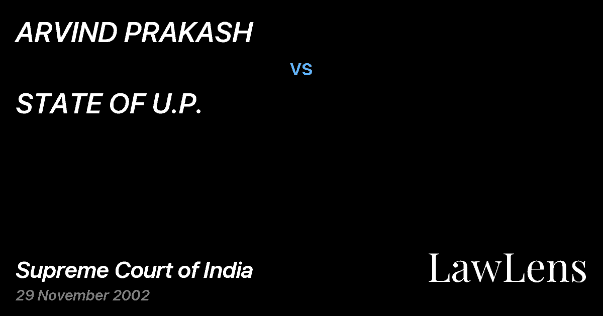 Preview image for ARVIND PRAKASH vs. STATE OF U.P.