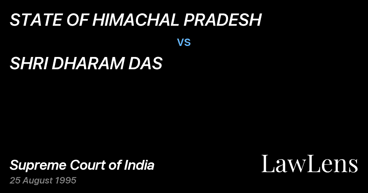 Preview image for STATE OF HIMACHAL PRADESH vs. SHRI DHARAM DAS