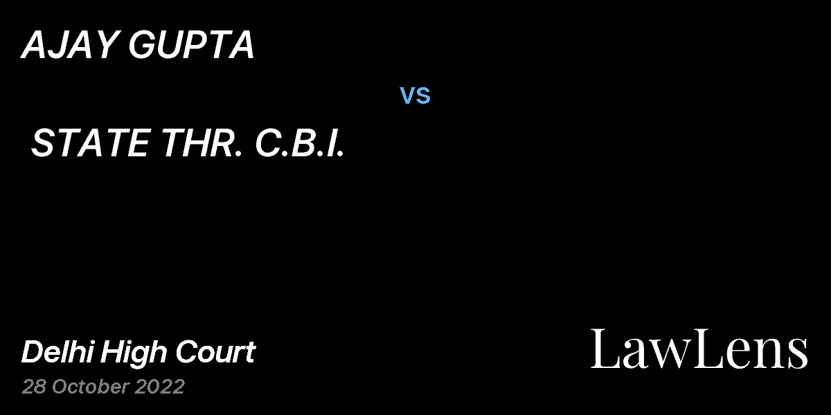 Preview image for AJAY GUPTA  vs.  STATE THR. C.B.I.