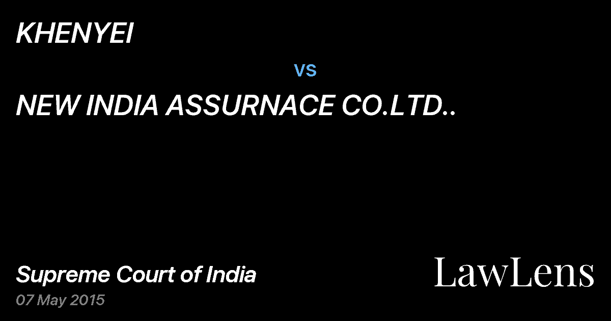 Preview image for KHENYEI vs. NEW INDIA ASSURNACE CO.LTD..