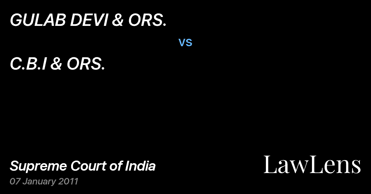 Preview image for GULAB DEVI & ORS. vs. C.B.I & ORS.