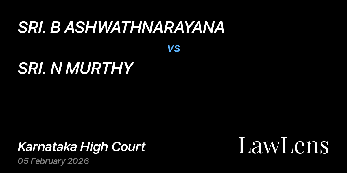Preview image for SRI. B ASHWATHNARAYANA vs. SRI. N MURTHY