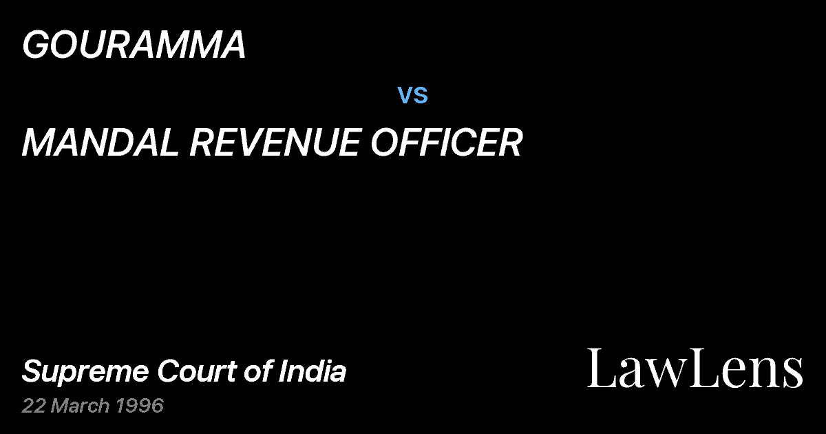 Preview image for GOURAMMA vs. MANDAL REVENUE OFFICER
