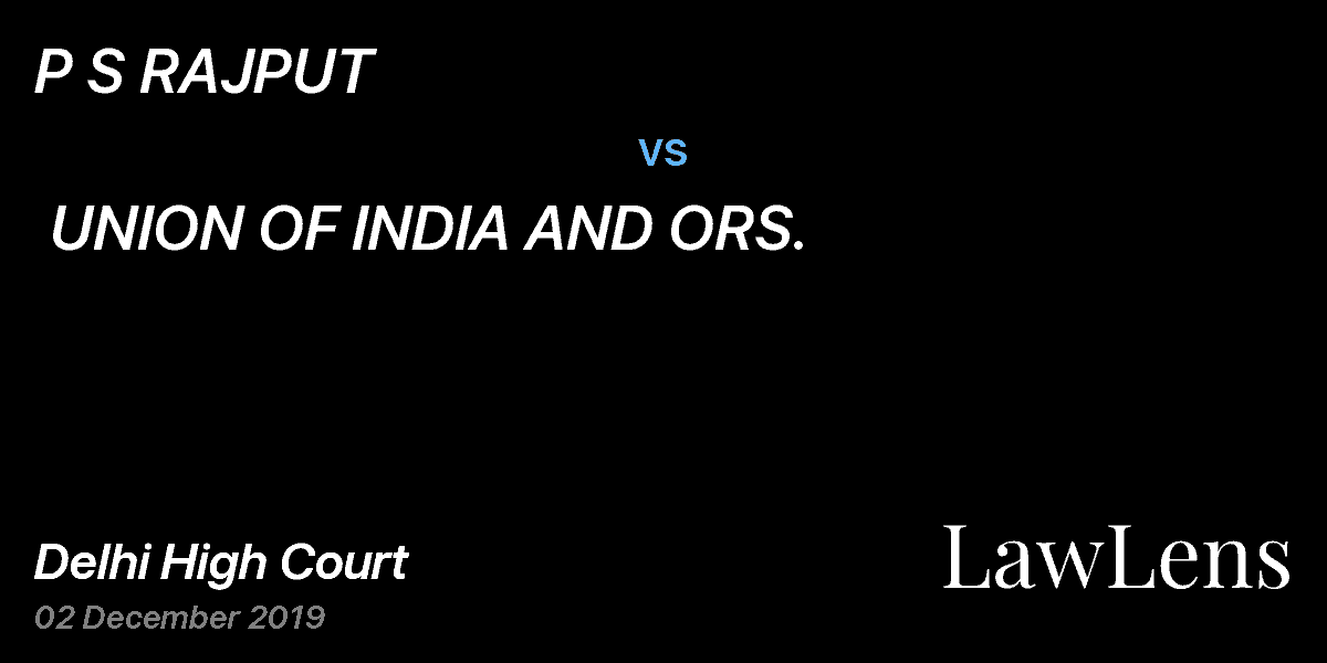 Preview image for P S RAJPUT  vs.  UNION OF INDIA AND ORS.
