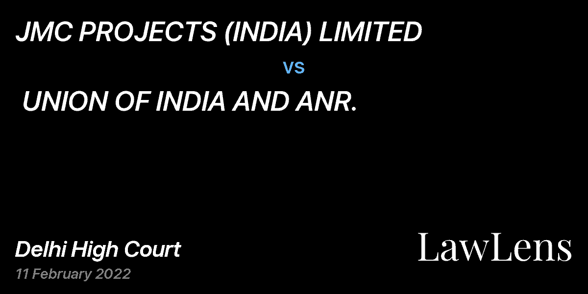 Preview image for JMC PROJECTS (INDIA) LIMITED  vs.  UNION OF INDIA AND ANR.