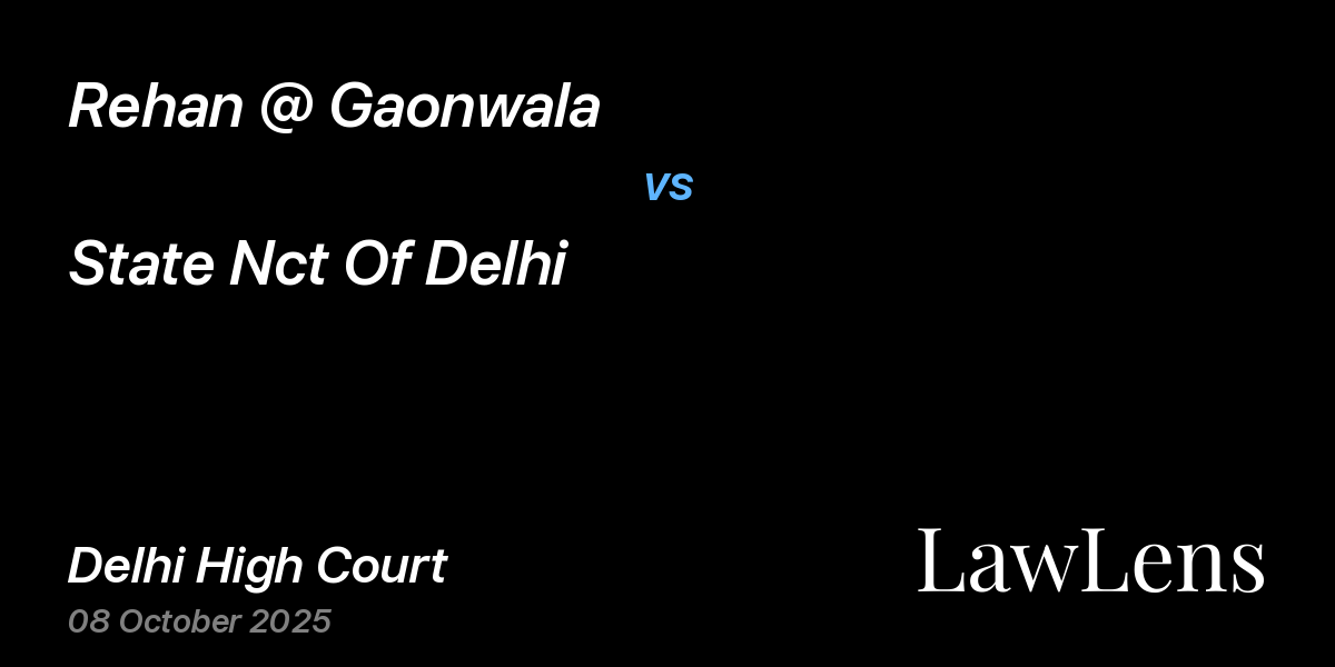 Preview image for Rehan @ Gaonwala vs. State Nct Of Delhi