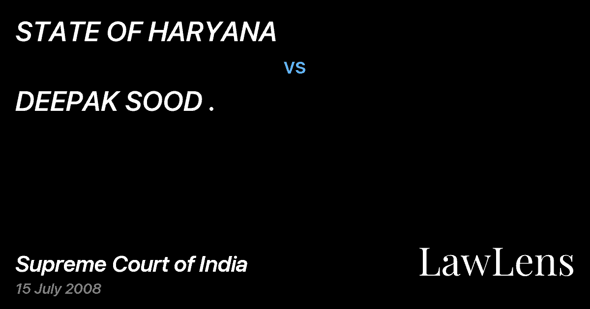 Preview image for STATE OF HARYANA vs. DEEPAK SOOD .