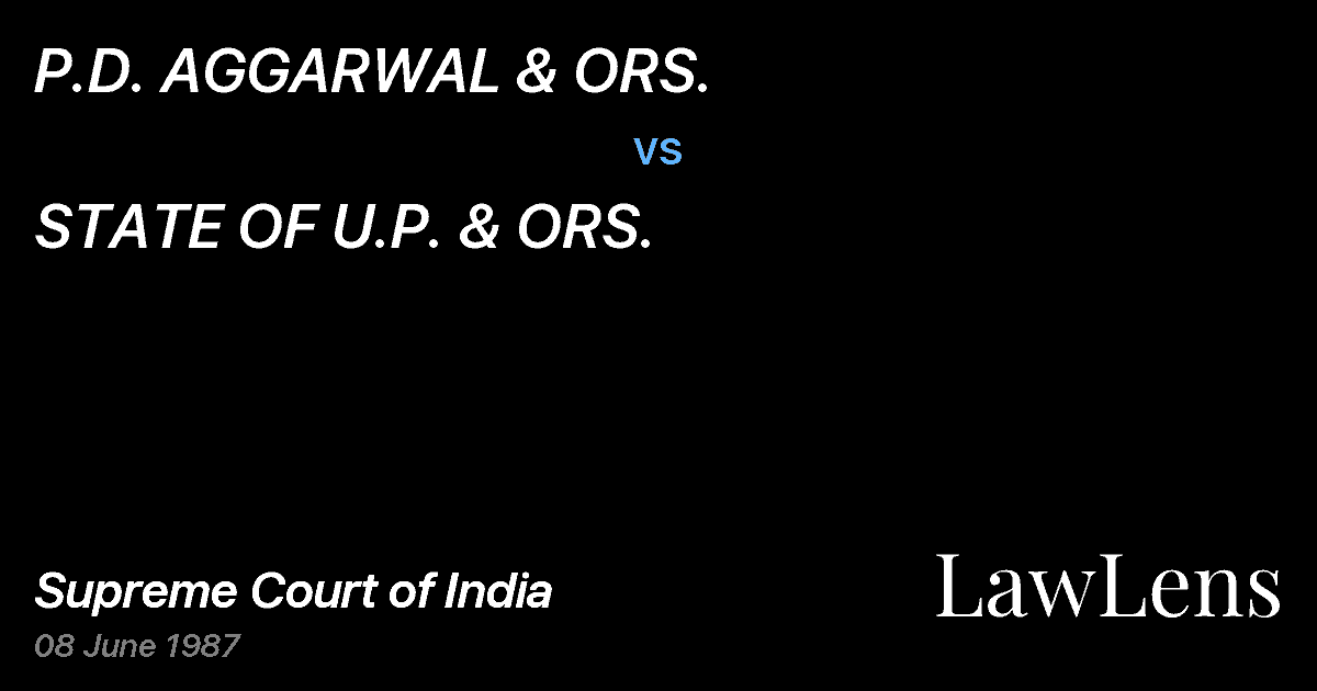 Preview image for P.D. AGGARWAL & ORS. vs. STATE OF U.P. & ORS.