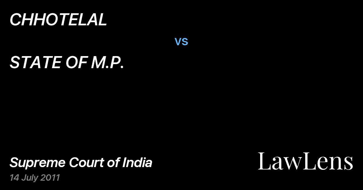 Preview image for CHHOTELAL vs. STATE OF M.P.