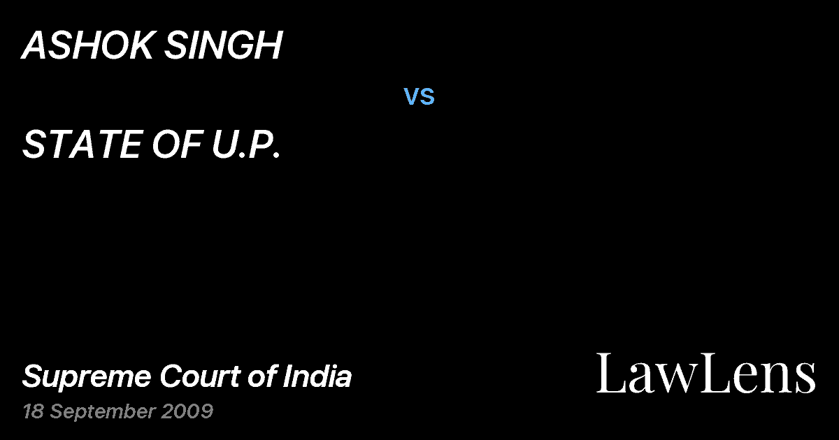 Preview image for ASHOK SINGH vs. STATE OF U.P.