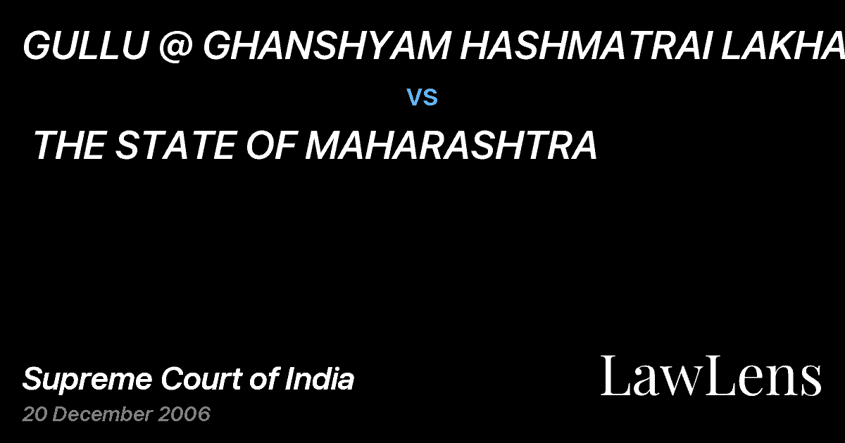 Preview image for GULLU @ GHANSHYAM HASHMATRAI LAKHANI  vs.  THE STATE OF MAHARASHTRA