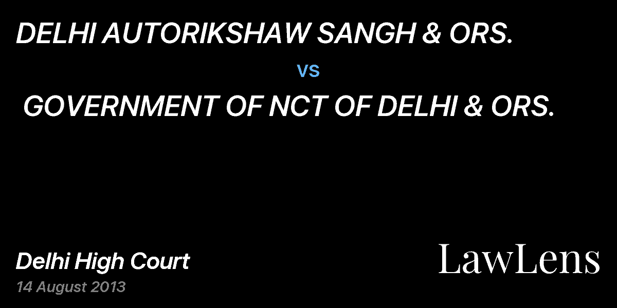 Preview image for DELHI AUTORIKSHAW SANGH & ORS.  vs.  GOVERNMENT OF NCT OF DELHI & ORS.   