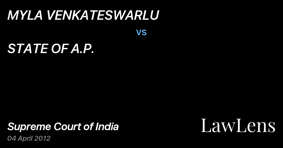 Preview image for MYLA VENKATESWARLU vs. STATE OF A.P.
