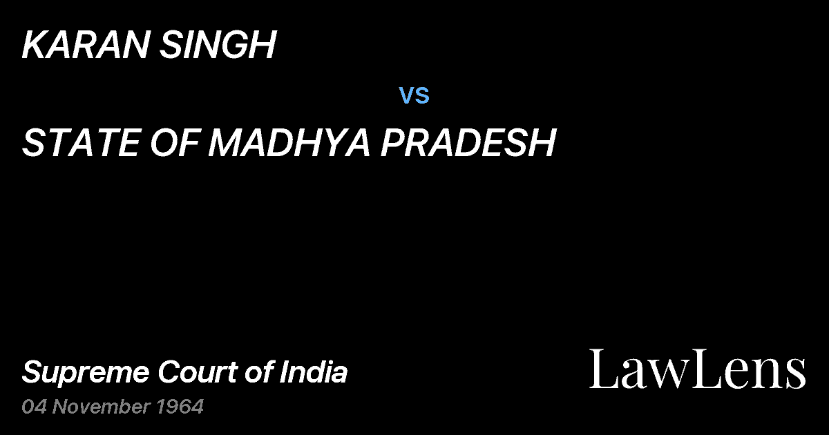 Preview image for KARAN SINGH vs. STATE OF MADHYA PRADESH