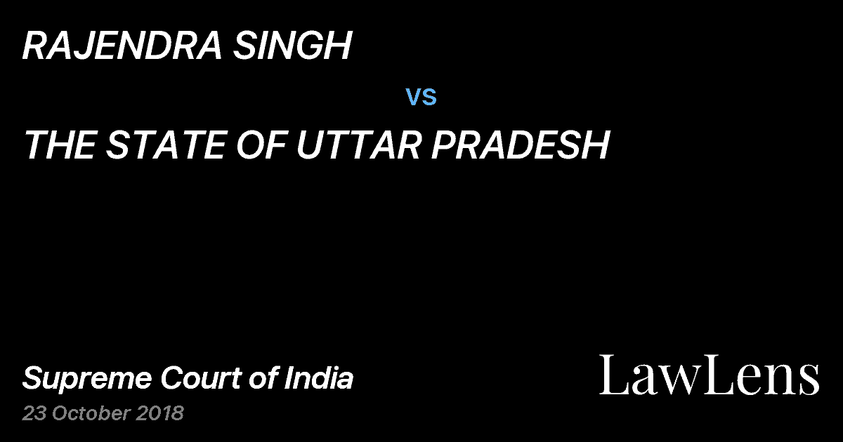 Preview image for RAJENDRA SINGH vs. THE STATE OF UTTAR PRADESH