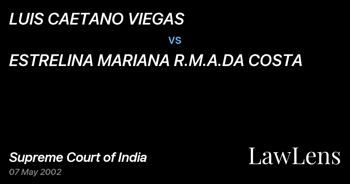Preview image for LUIS CAETANO VIEGAS vs. ESTRELINA MARIANA R.M.A.DA COSTA