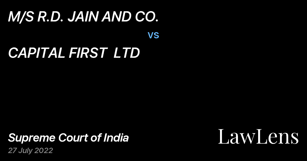 Preview image for M/S R.D. JAIN AND CO. vs. CAPITAL FIRST  LTD