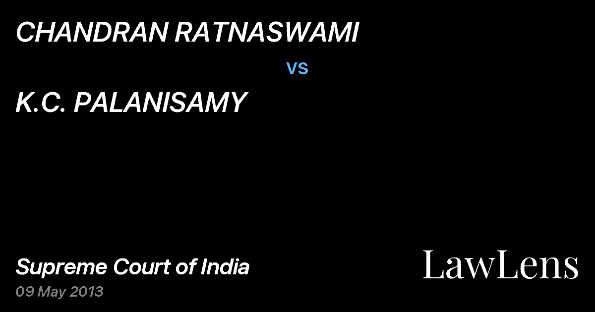 Preview image for CHANDRAN RATNASWAMI vs. K.C. PALANISAMY