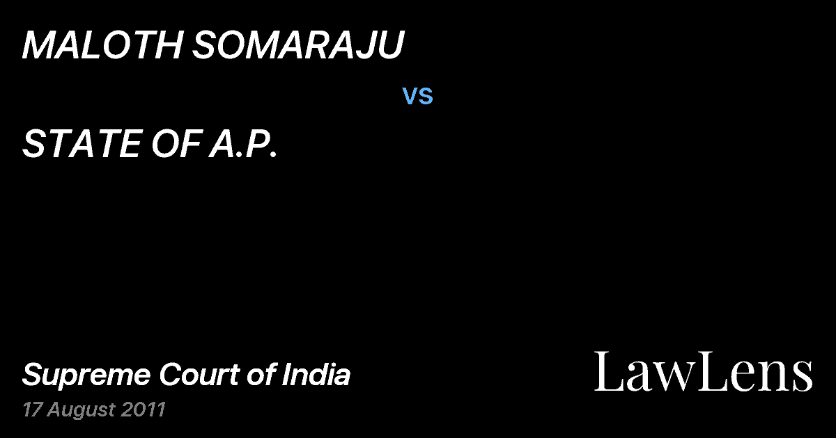 Preview image for MALOTH SOMARAJU vs. STATE OF A.P.