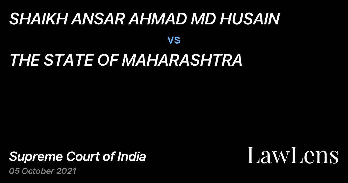 Preview image for SHAIKH ANSAR AHMAD MD HUSAIN vs. THE STATE OF MAHARASHTRA