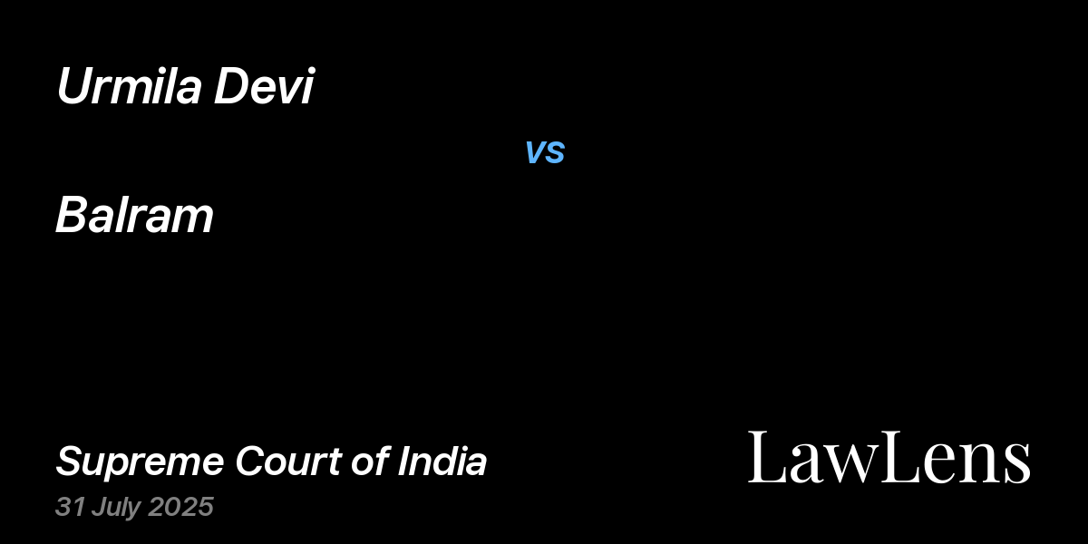 Preview image for Urmila Devi vs. Balram