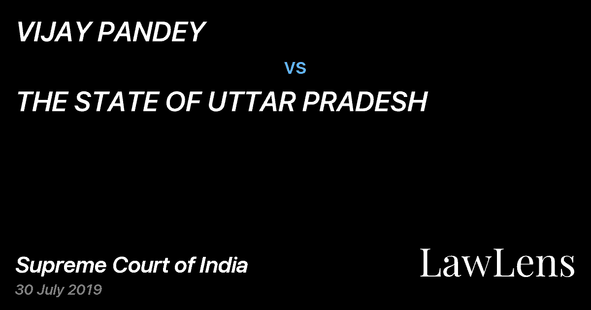 Preview image for VIJAY PANDEY vs. THE STATE OF UTTAR PRADESH