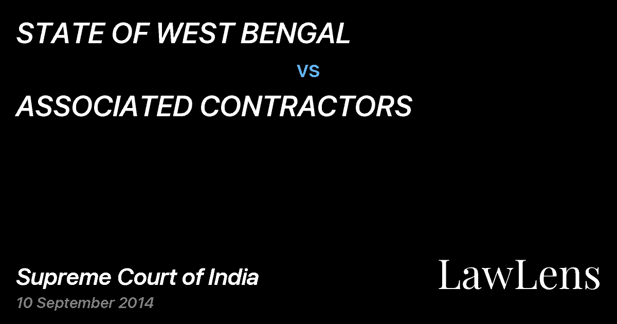Preview image for STATE OF WEST BENGAL vs. ASSOCIATED CONTRACTORS