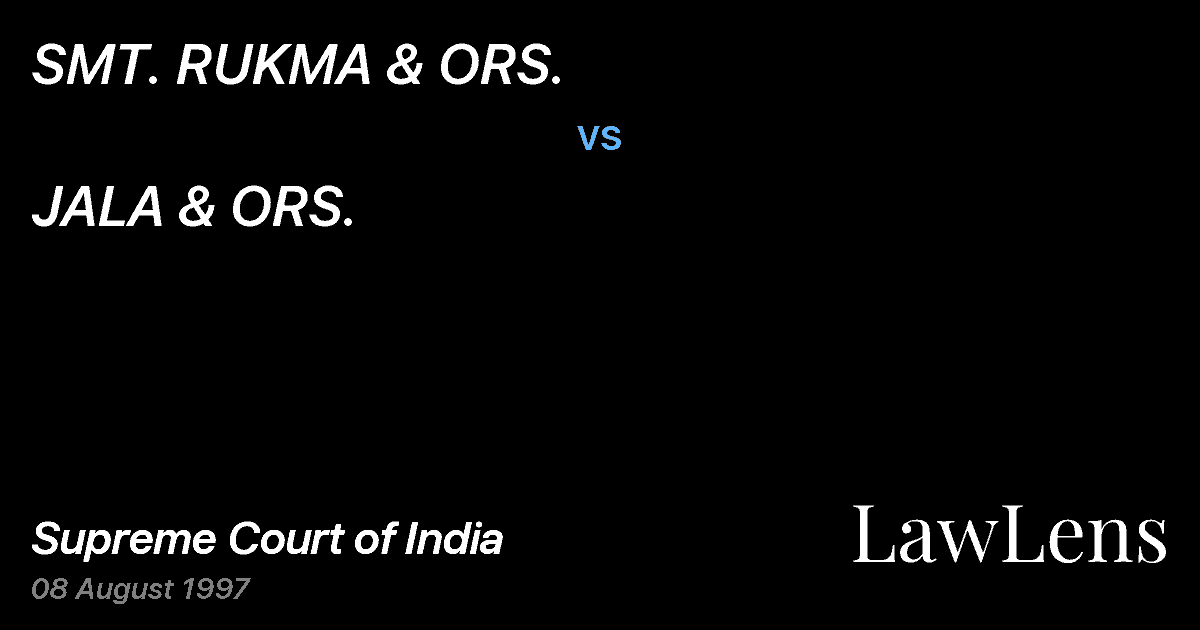 Preview image for SMT. RUKMA & ORS. vs. JALA & ORS.