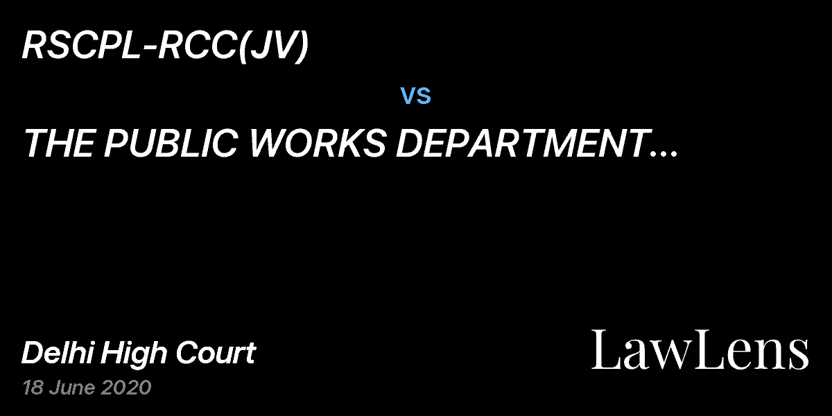 Preview image for RSCPL-RCC(JV)  vs.  THE PUBLIC WORKS DEPARTMENT GOVERNMENT OF UTTAR PARDESH