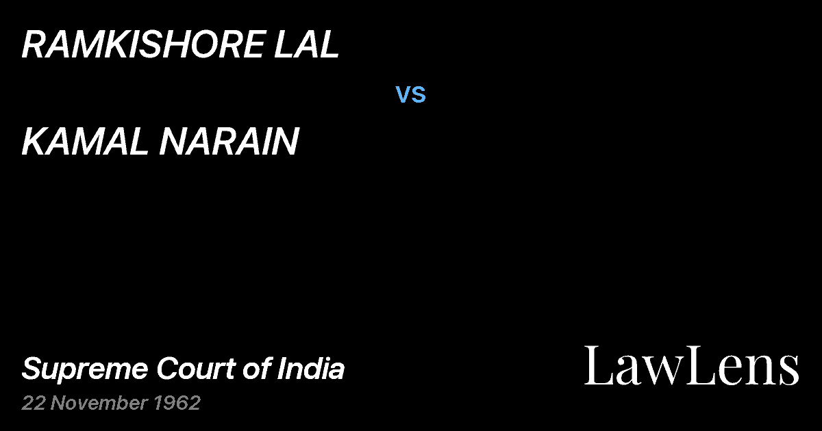 Preview image for RAMKISHORE LAL vs. KAMAL NARAIN