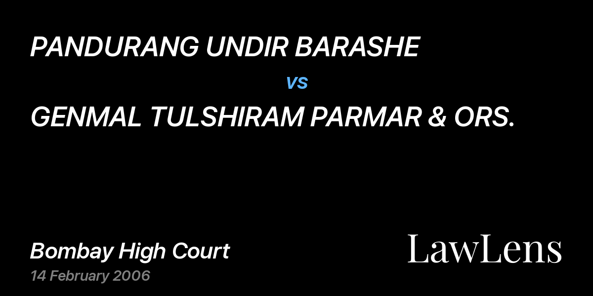 Preview image for PANDURANG UNDIR BARASHE vs. GENMAL TULSHIRAM PARMAR & ORS.