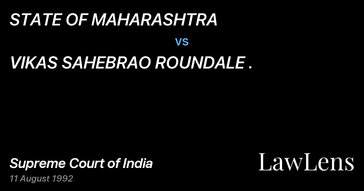 Preview image for STATE OF MAHARASHTRA vs. VIKAS SAHEBRAO ROUNDALE .