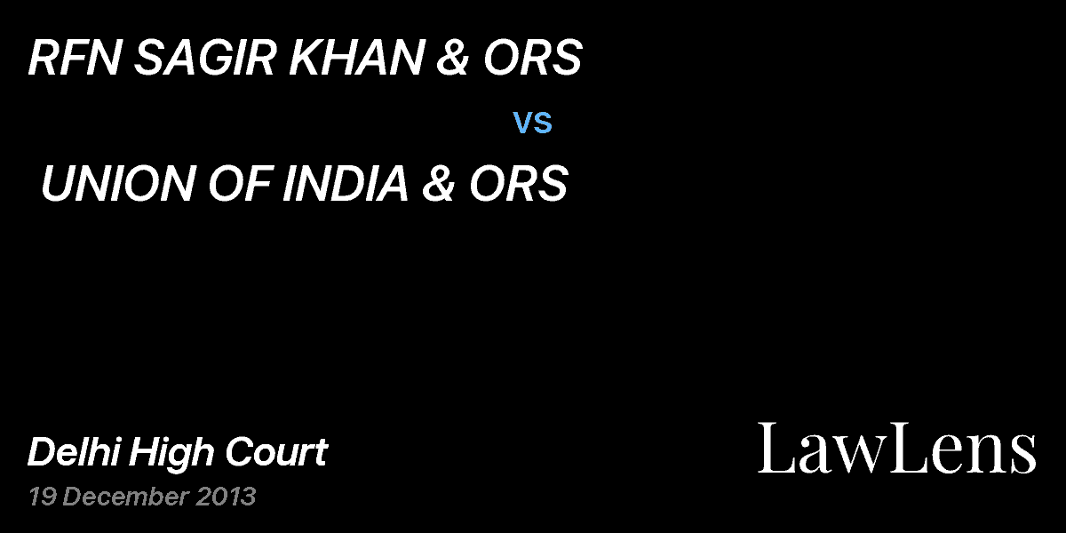 Preview image for RFN SAGIR KHAN & ORS  vs.  UNION OF INDIA & ORS