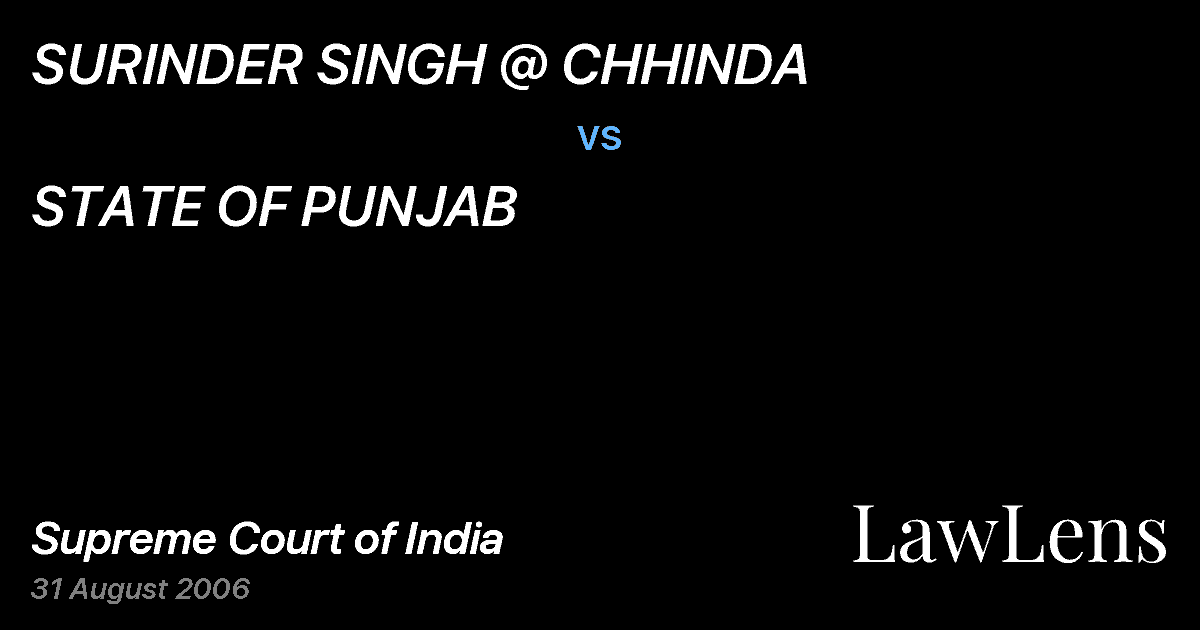 Preview image for SURINDER SINGH @ CHHINDA vs. STATE OF PUNJAB