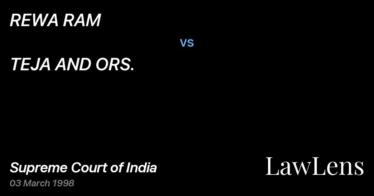 Preview image for REWA RAM vs. TEJA AND ORS.
