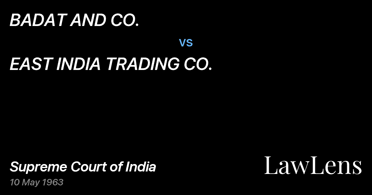 Preview image for BADAT AND CO. vs. EAST INDIA TRADING CO.