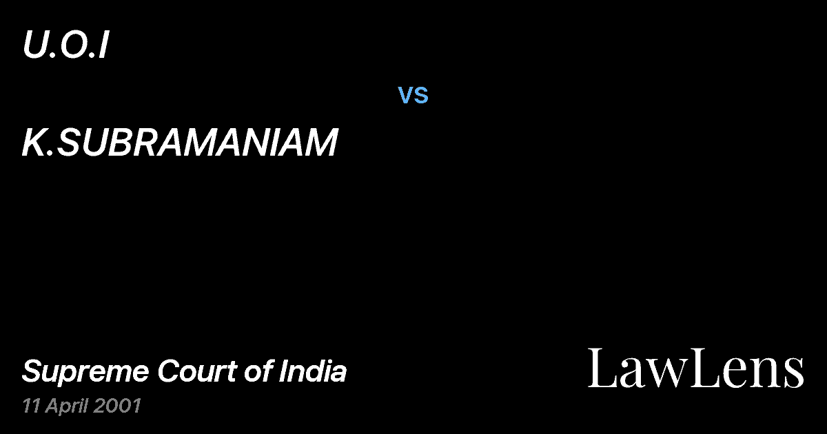 Preview image for U.O.I vs. K.SUBRAMANIAM