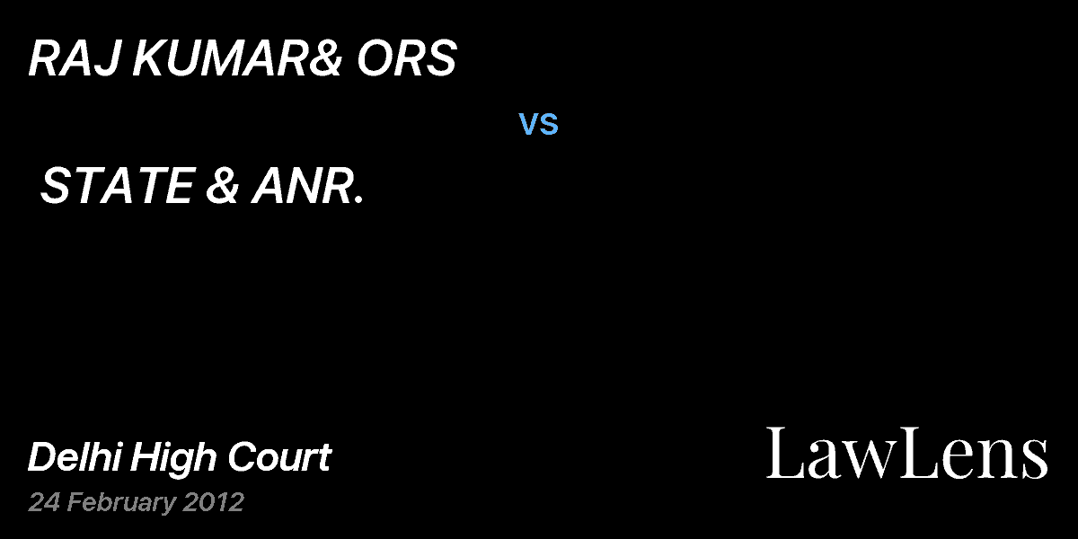 Preview image for RAJ KUMAR& ORS vs. STATE & ANR.