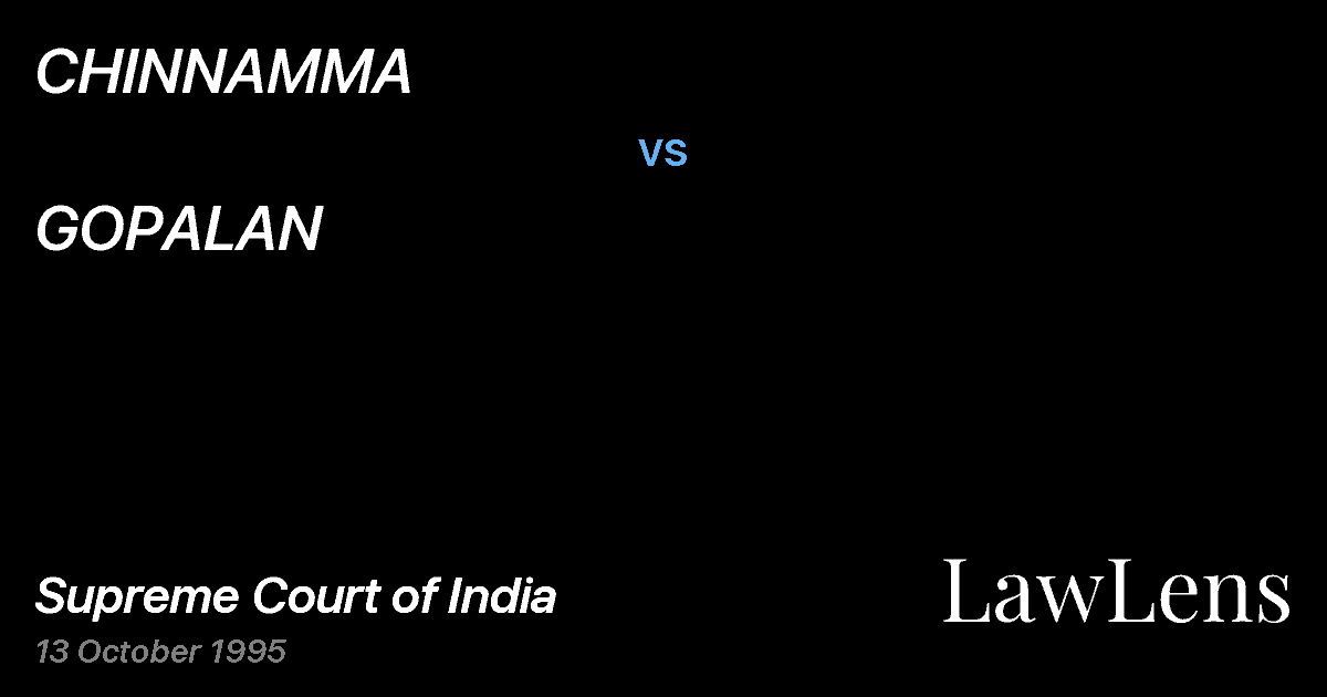 Preview image for CHINNAMMA vs. GOPALAN