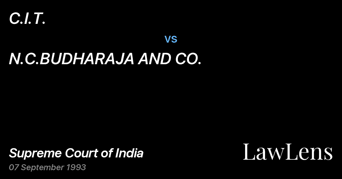 Preview image for C.I.T. vs. N.C.BUDHARAJA AND CO.