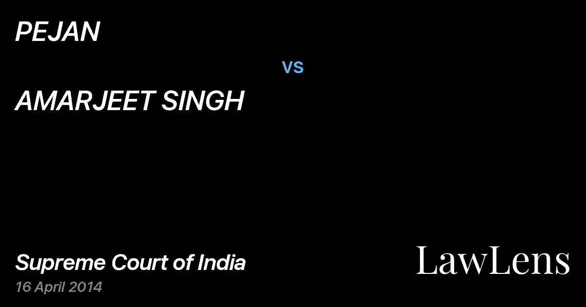 Preview image for PEJAN vs. AMARJEET SINGH