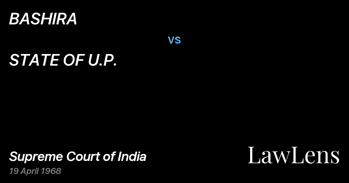 Preview image for BASHIRA vs. STATE OF U.P.