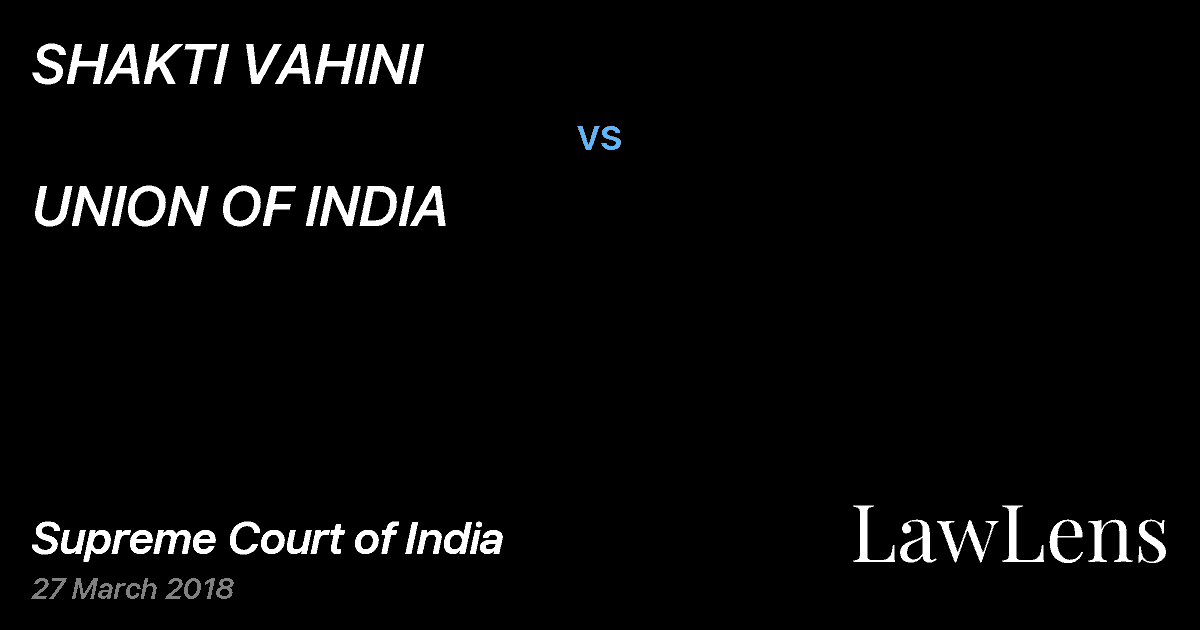 Preview image for SHAKTI VAHINI vs. UNION OF INDIA