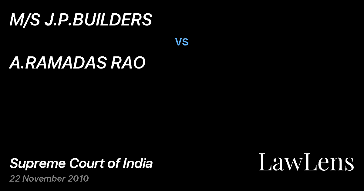 Preview image for M/S J.P.BUILDERS vs. A.RAMADAS RAO