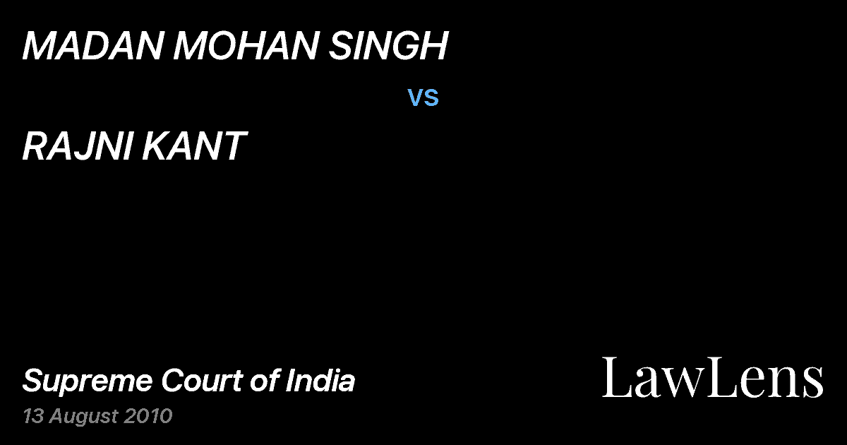 Preview image for MADAN MOHAN SINGH vs. RAJNI KANT